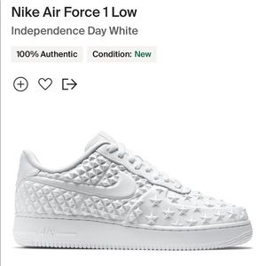 Nike Air Force 1 Low. Independence Day White.